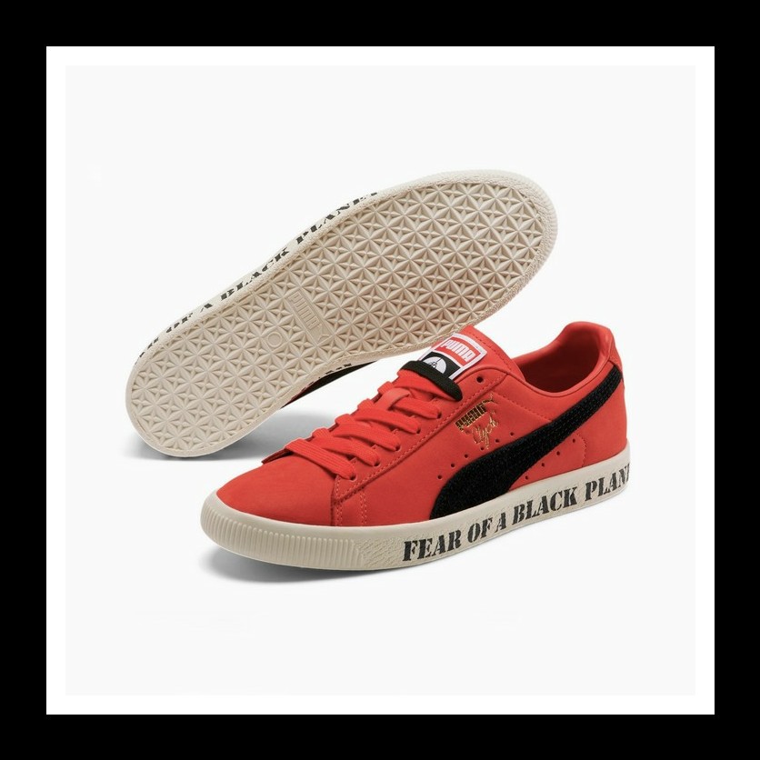 puma clyde red black