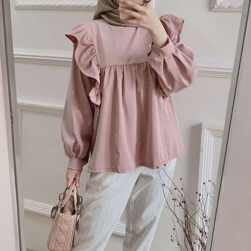 Riana top atasan blouse pakaian wanita fashion remaja