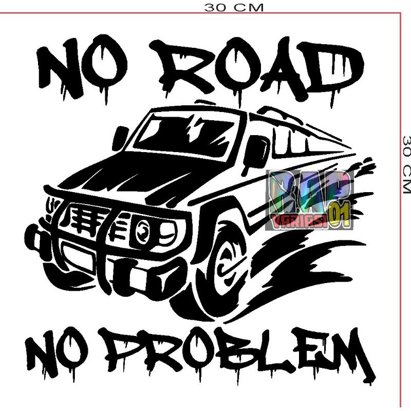 stiker OFF-ROADING, stiker Cutting size 30cm UP