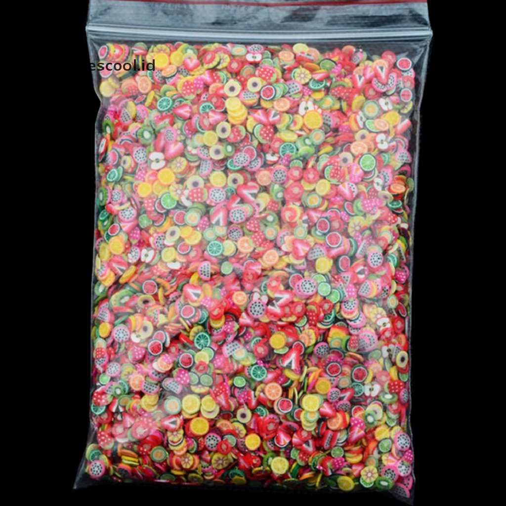 1000pcs Stiker Gel Polymer Clay 3D Motif Tulisan Fragments Untuk Nail Art