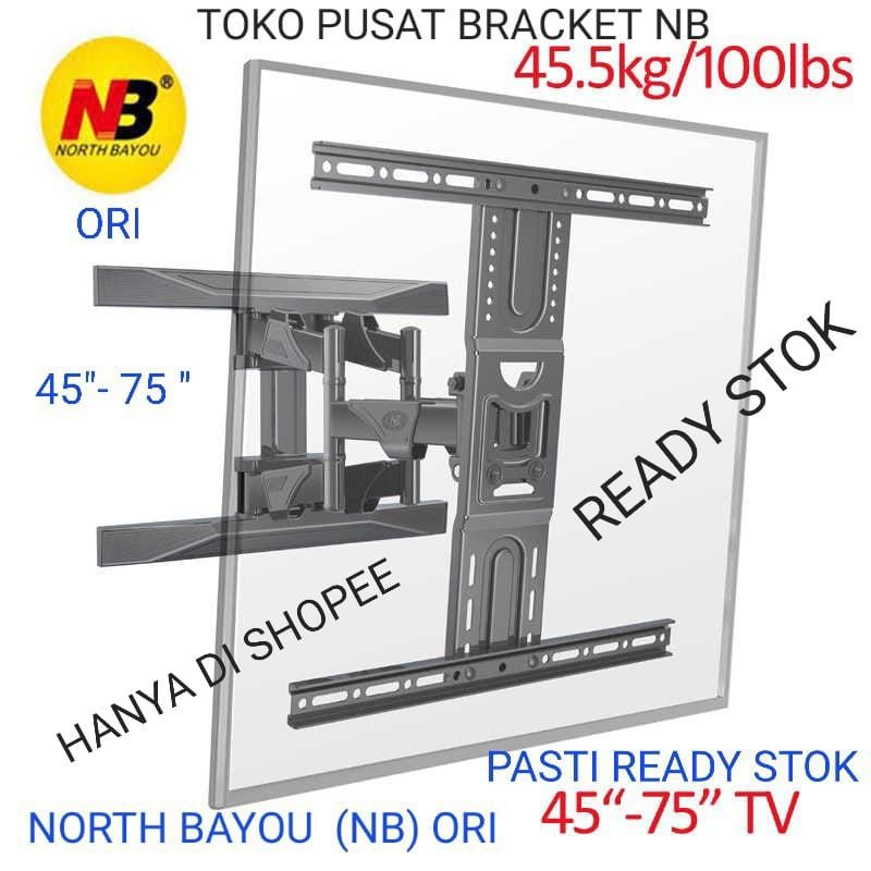 BRACKET NORTH BAYOU NB P6  LED TV  40 - 80  INCH SWIVEL