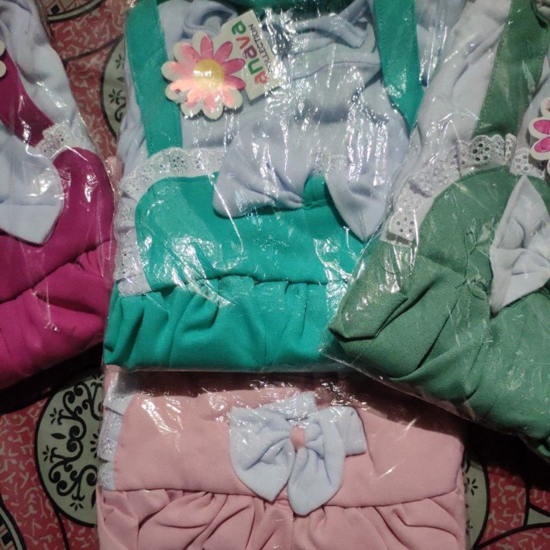 Dress Anak 1 2 tahun cewek perempuan gaun anak cewek pita moscrepe ( gaun pita mosCe )