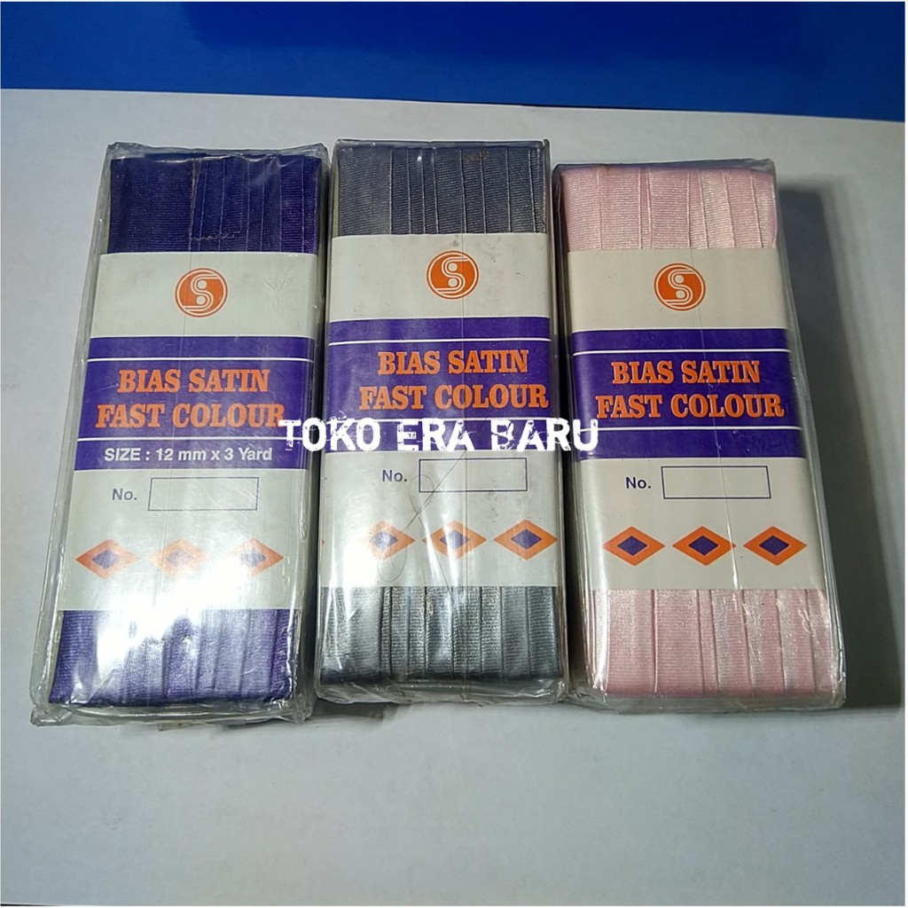 BISBAN BIAS TAPE POLOS BAHAN SATIN ISI 3 YARD