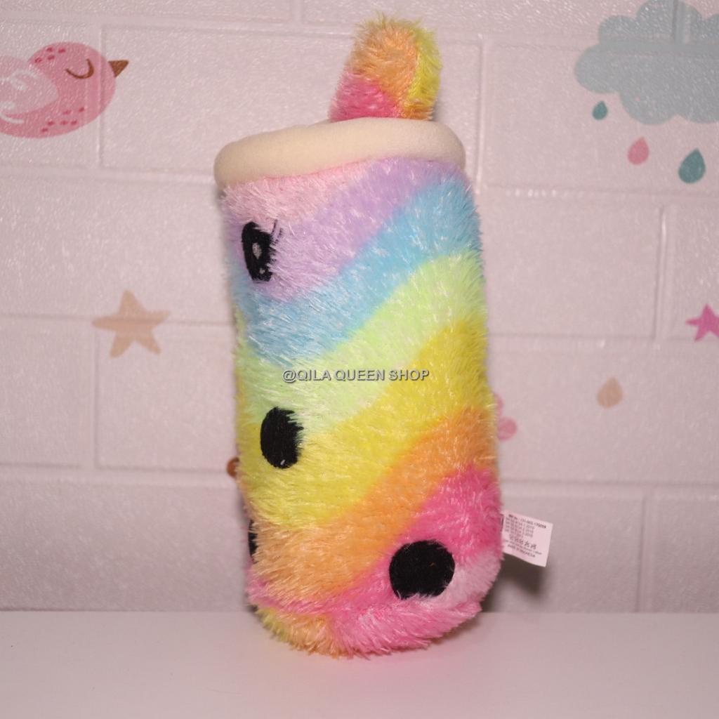 NUZ - Boneka boba S pelangi milk tea brown berkualitas SNI-1