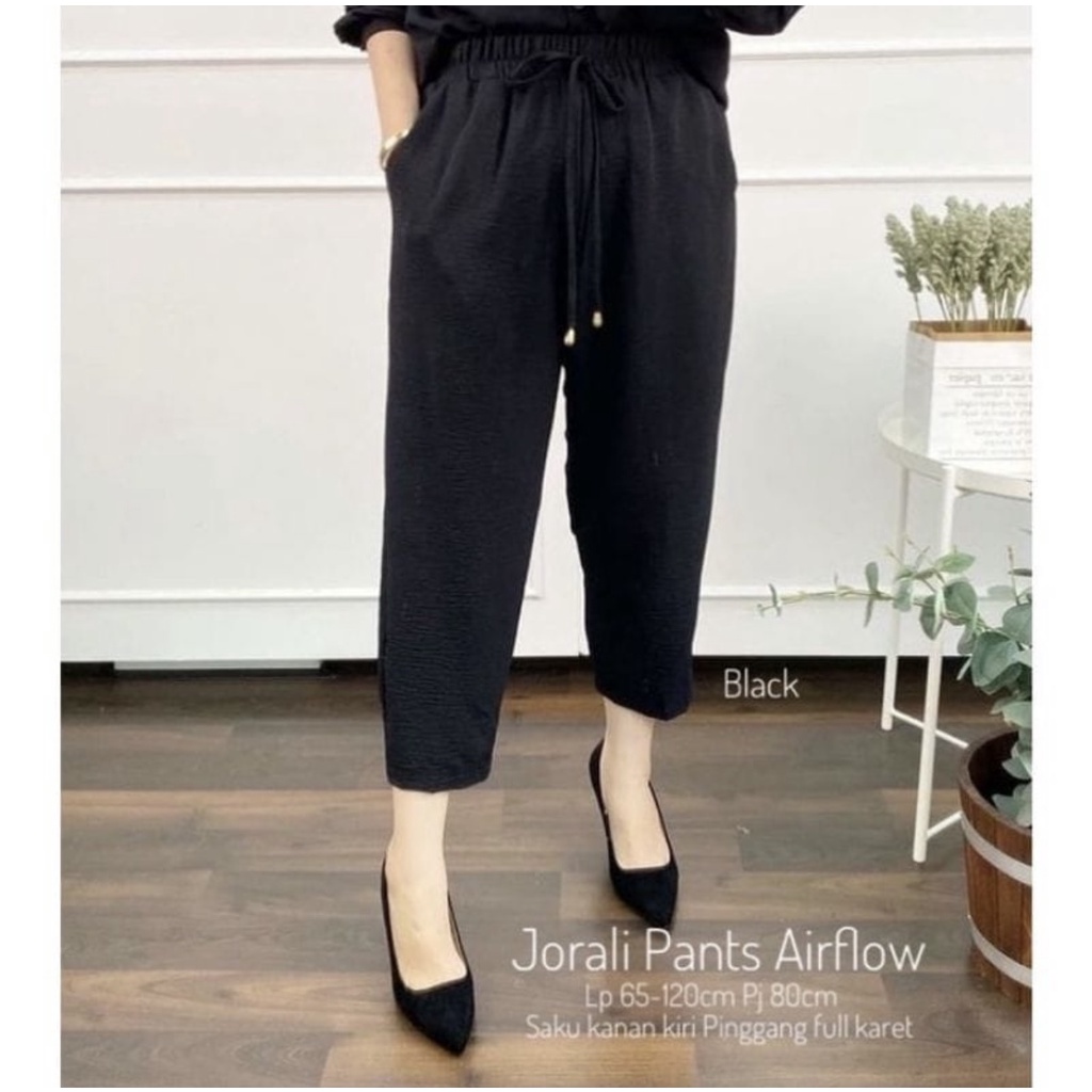 JOLINA PANTS CELANA WANITA CRINKLE AIRFLOW