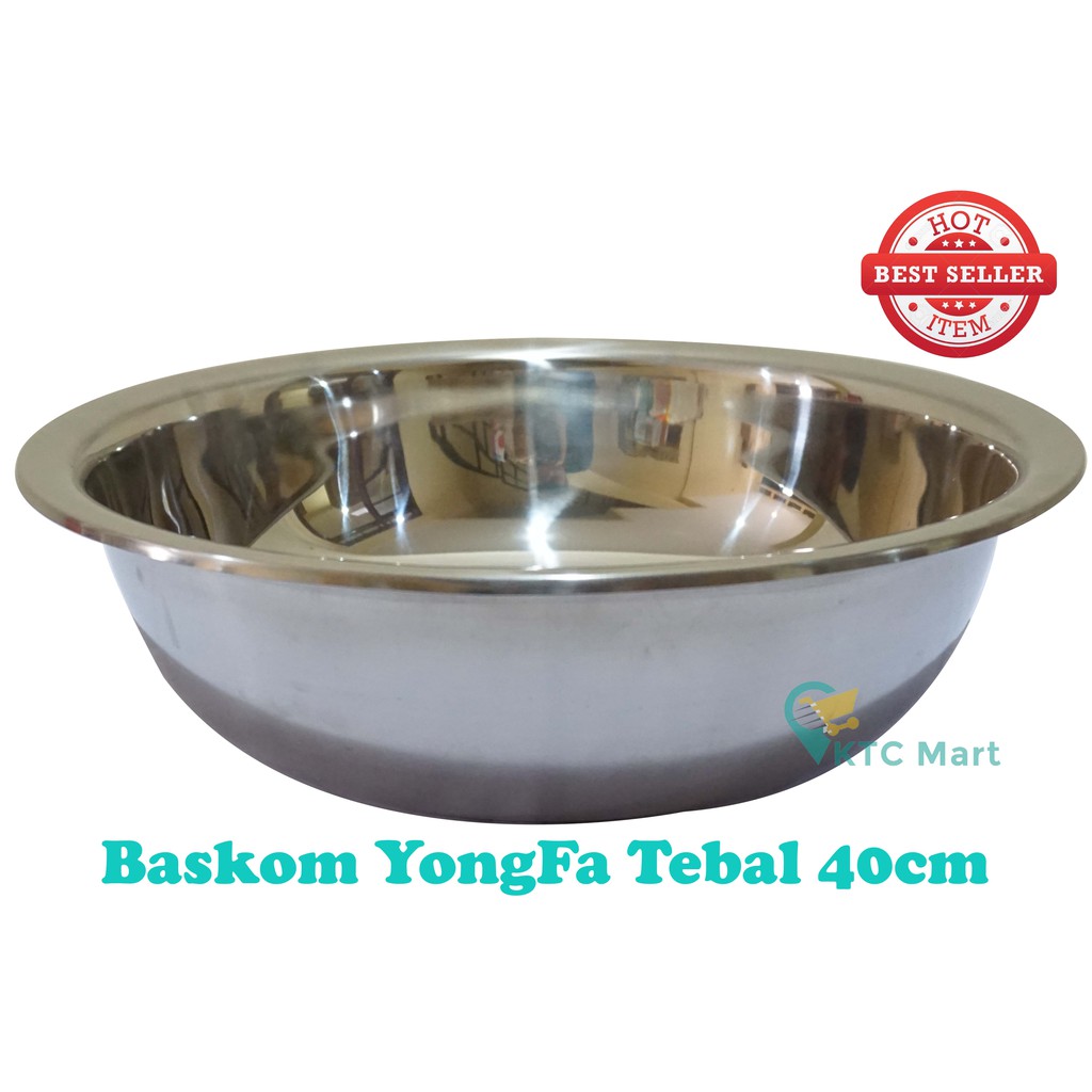 KTCmart - Baskom Tebal 40 cm Stainless Steel