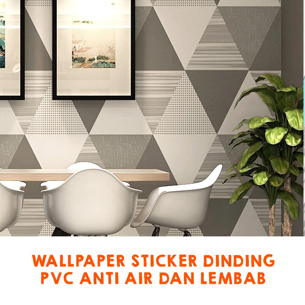 Wallpaper Stiker Dinding | Walpaper dinding Kamar Tidur | Wallpaper Promo |segitiga hitam