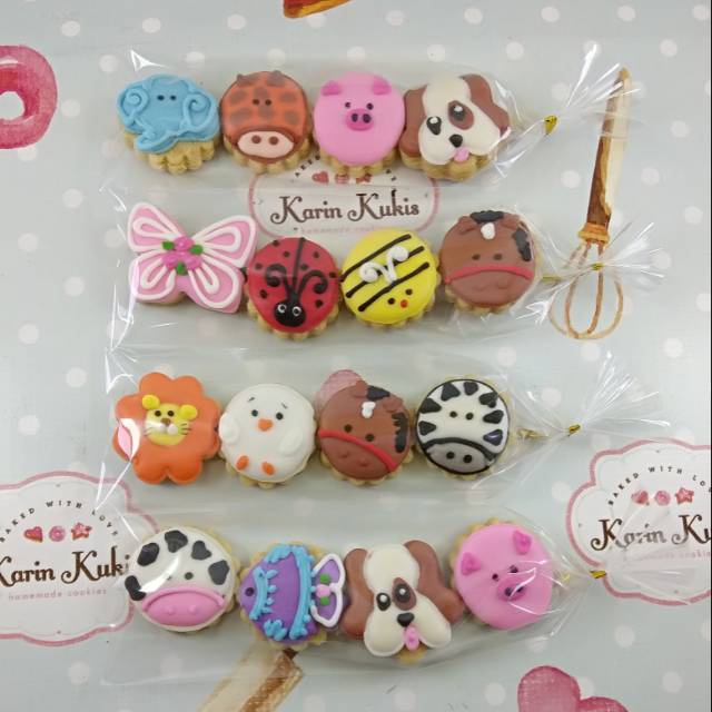 

Kukis karakter, Kukis Hias Animal isi 4 (minimal 5 pcs)