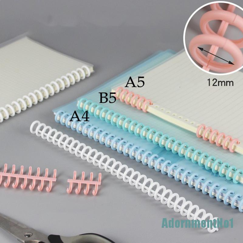 [AdornmentNo1]Plastic 30-Hole Loose Leaf Binders Ring Binding A4 A5 A6 For DIY Paper Notebook