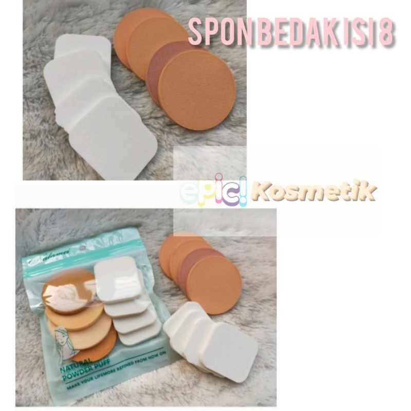 Medan Termurah (Isi 8 pcs) Spon bedak spon makeup foundation lembut isi 8pc