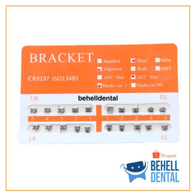 Bracket behel permanen Fancy Orange . Orens . Orange