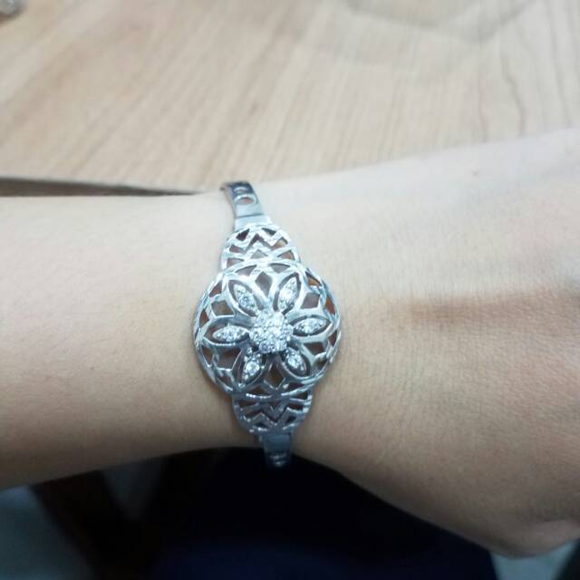 Gelang kroncong mata silver 925 | gelang kroncong perak asli