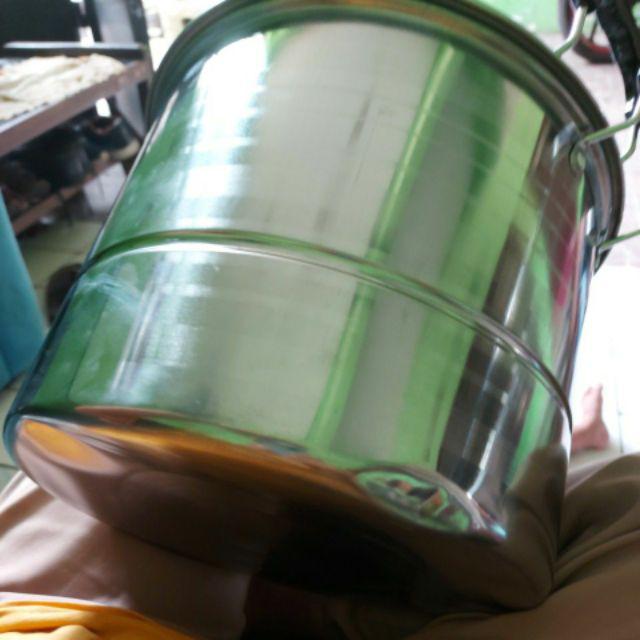 Asta Panci Stock Pot European Style Stainless 4 Set Uk. 22 - 28 Cm - Panci Steamer Dandang Pengukus
