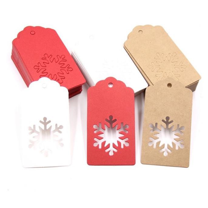 

Produk Terbaik] Hang Tag Natal Christmas Xmas Craft Paper Vintage Putih Merah Coklat