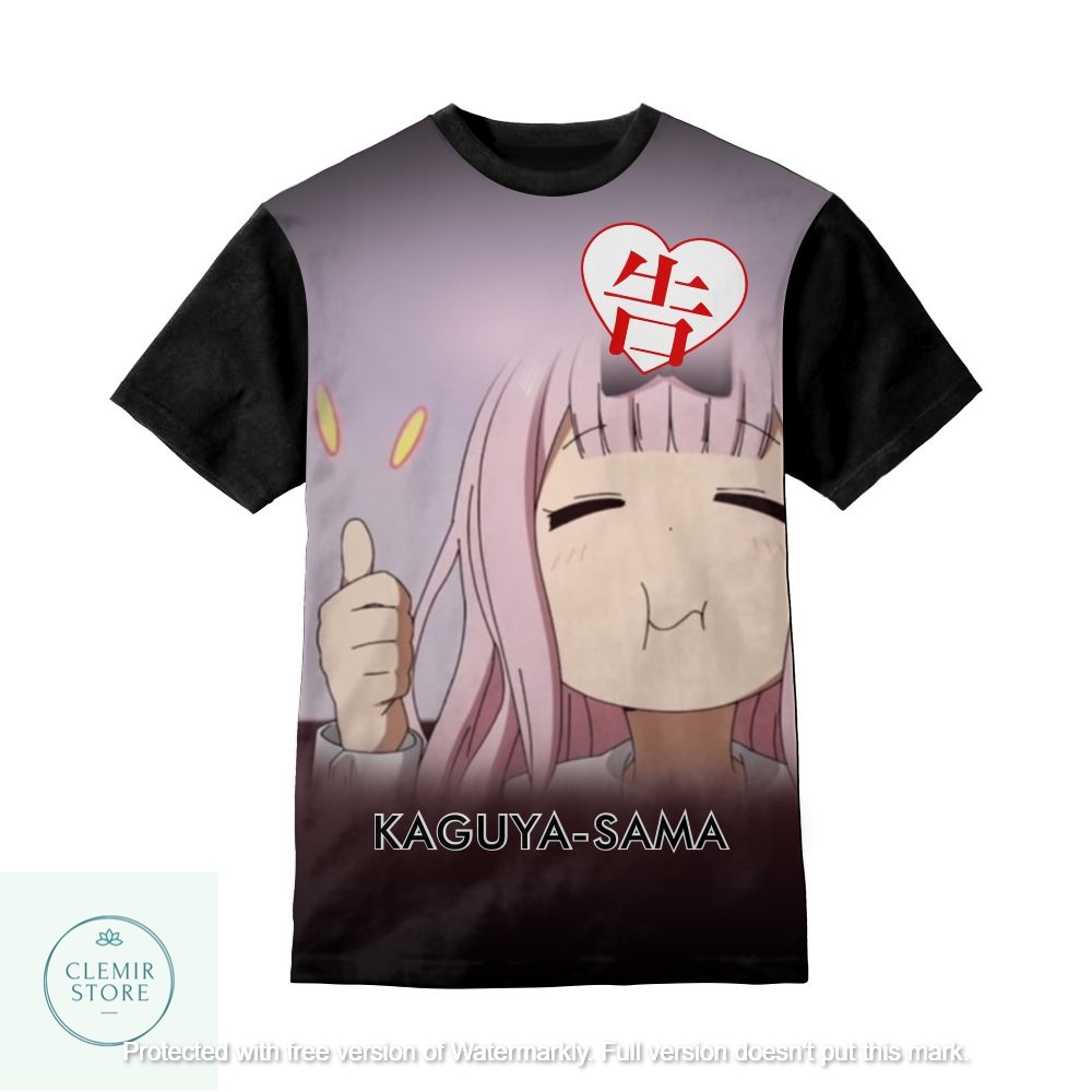 Kaos 3D Anak | Baju Sablon Printing Kaguya Shinomiya Kaguya Sama (Kaguya Sama Nice) Baju Jepang Anim
