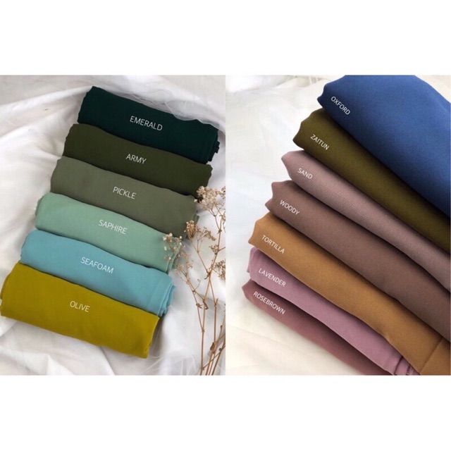 55 warna pashmina ceruty baby doll