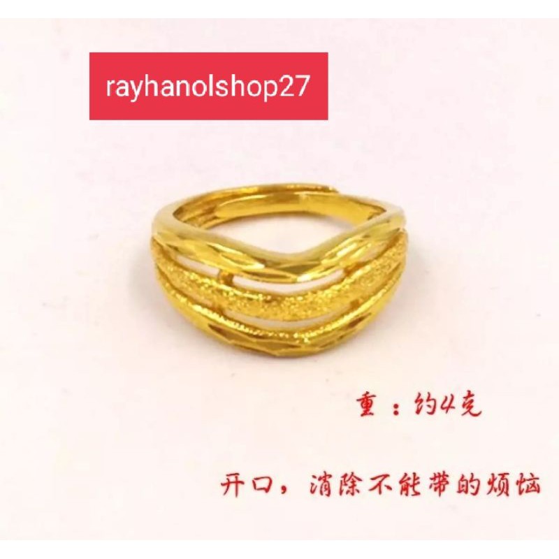 [ Koleksi Taobao ] Vietnam endapan Emas Cincin pasangan model Terlaris bahan berlapis emas 23k