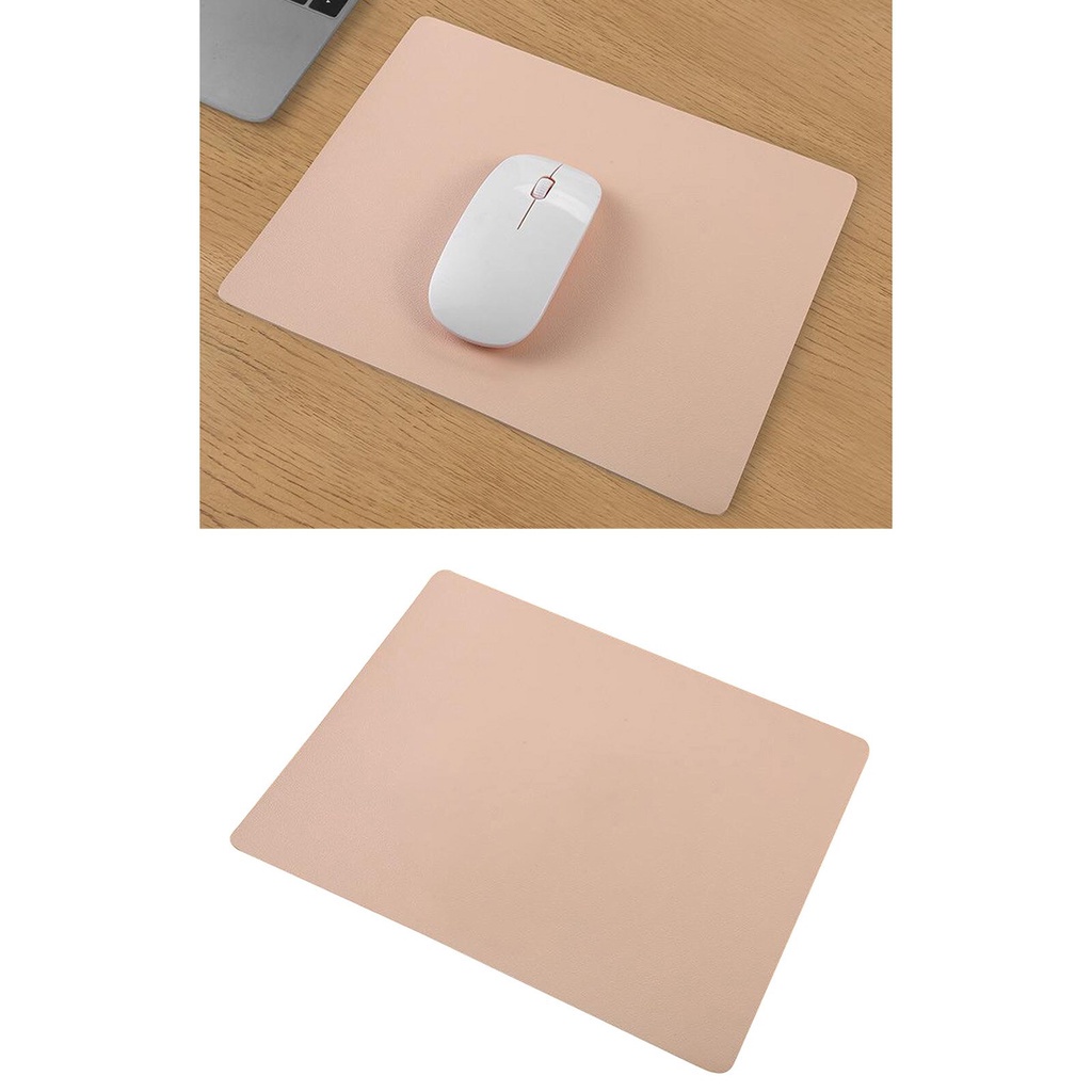 Mouse Pad Gaming Bahan Kulit Pu Dengan Bantalan Pergelangan Tangan Untuk Komputer Kantor