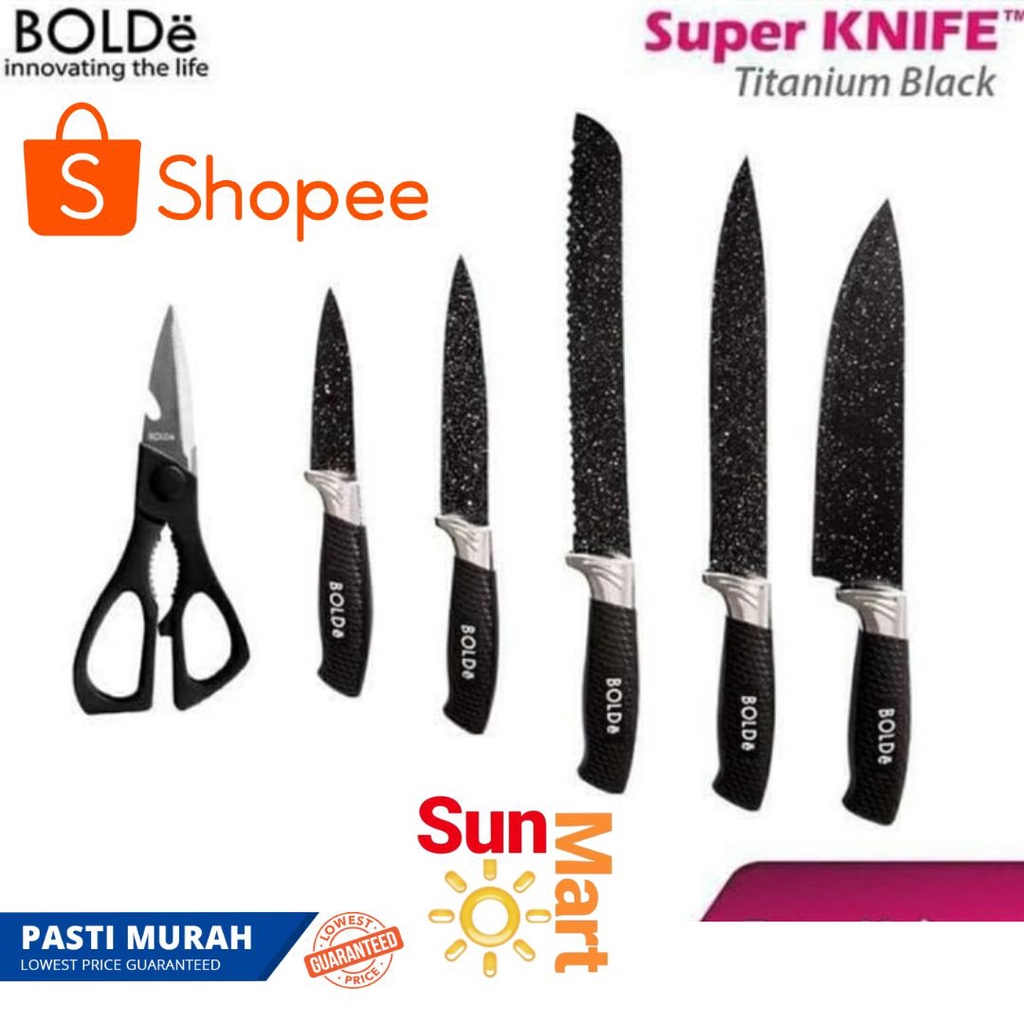 BOLDe Knives Granito 7pc SKGRN / Pisau set Bolde 7 pcs