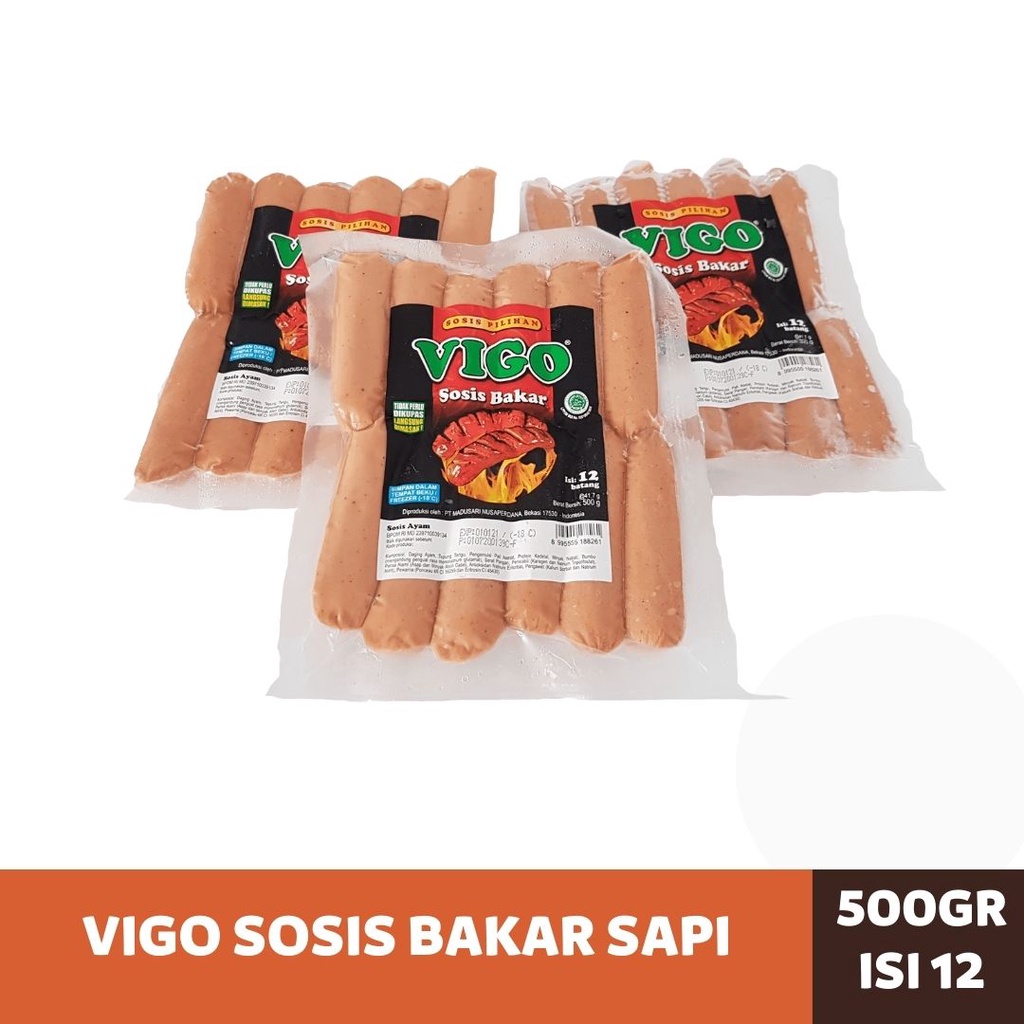 Jual VIGO Sosis Bakar Sapi 500gr 12s Vigo Sosis Bakar Bratwurst Sapi