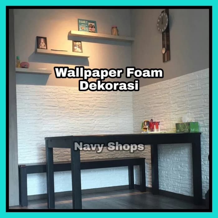 NA - Wallpaper Dekorasi Rumah Waterproof - Stiker Wall papers Foam Brick