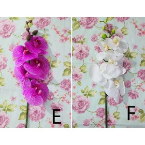 Promo  bunga artificial plastik hias anggrek PREMIUM LATEX pot vas tempel  Diskon