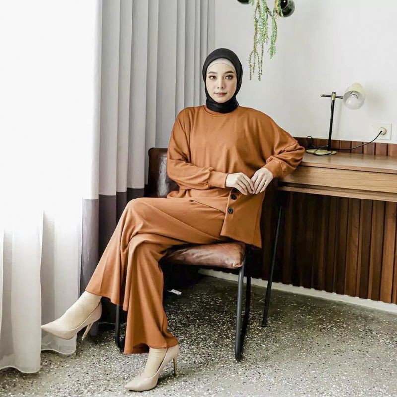 SETELAN ZARA KNIT LENGAN PANJANG