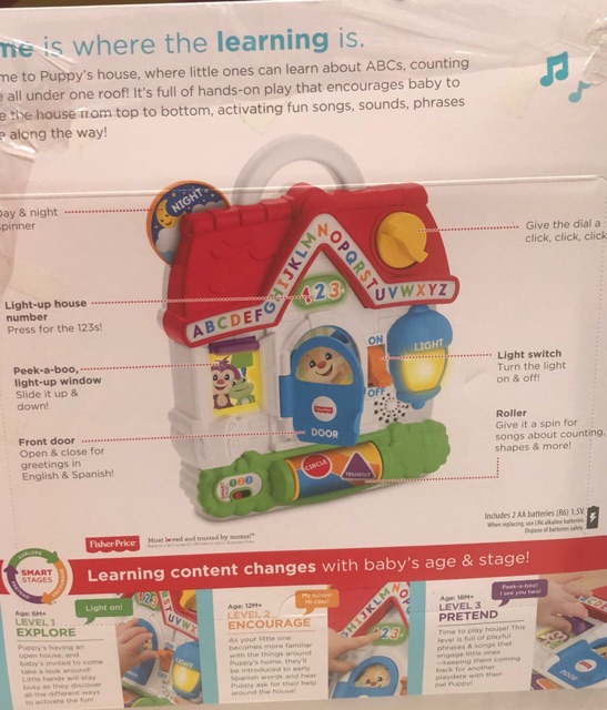 Fisher Price Laugh&amp;Lear Puppy' s Activity Home Mainan Edukasi Bayi Mainan Rumah Anak Anjing