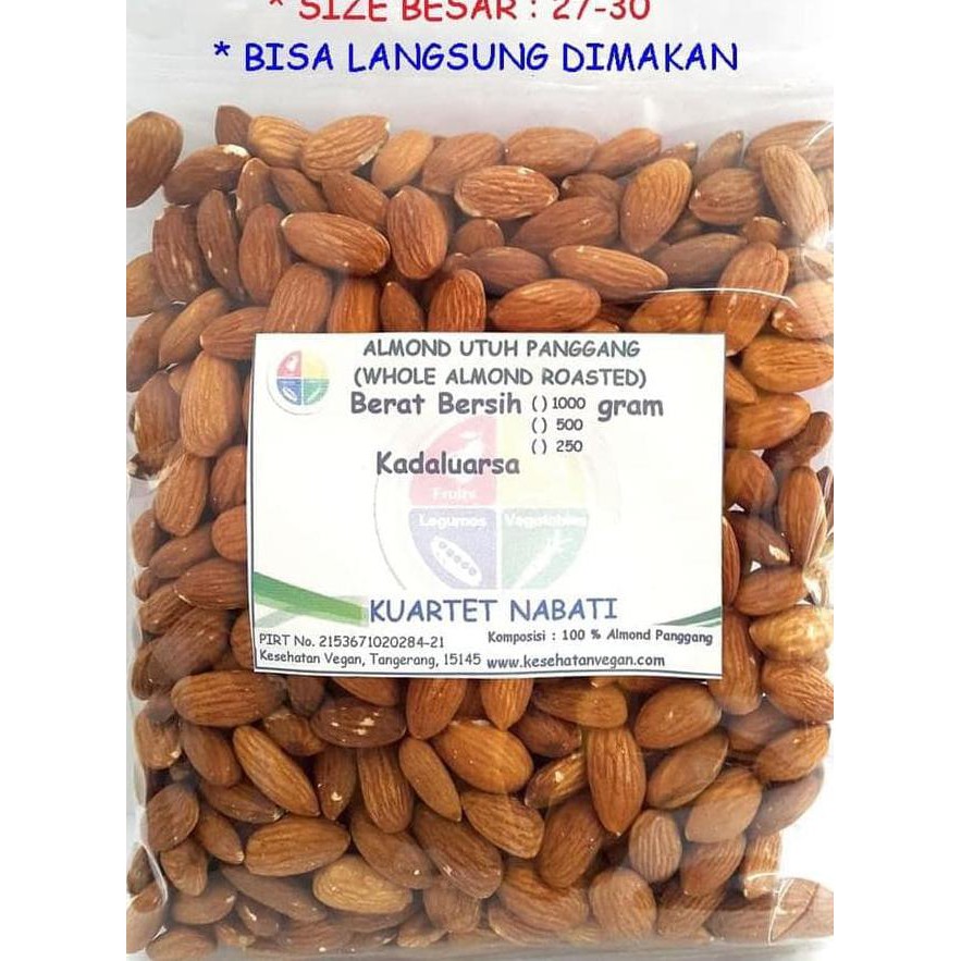 

Big Sale Almond Roasted (Kacang Almond Panggang) Tanpa Cangkang Size Mentarieka_Shop