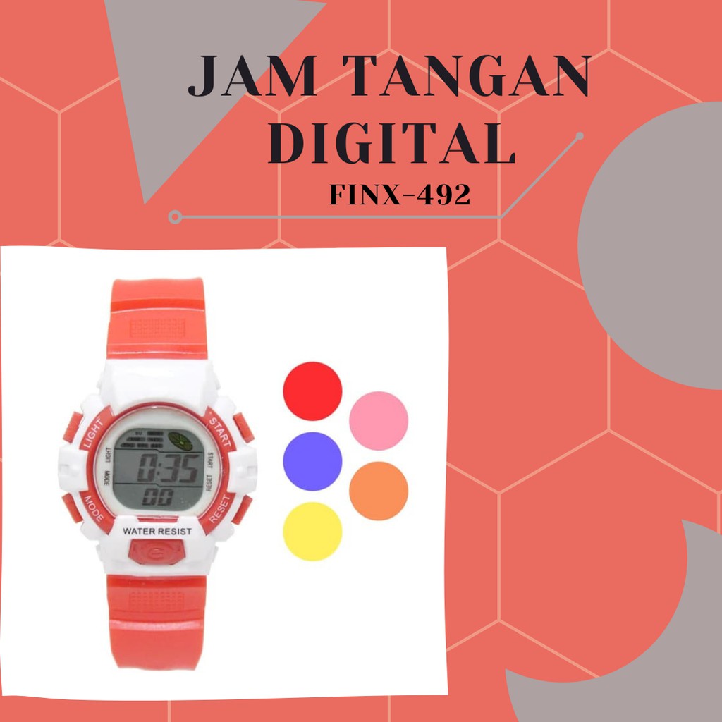 JAM TANGAN PRIA WANITA RUBBER STRAP - FINX 492