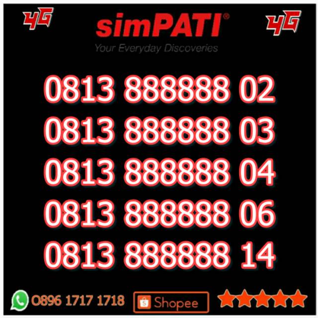NOMOR CANTIK TELKOMSEL SIMPATI 4G 888888