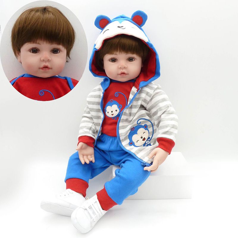 Reborn Toddler Boy Soft Bebe Doll Toy For Girls Birthday Bedtime Gift