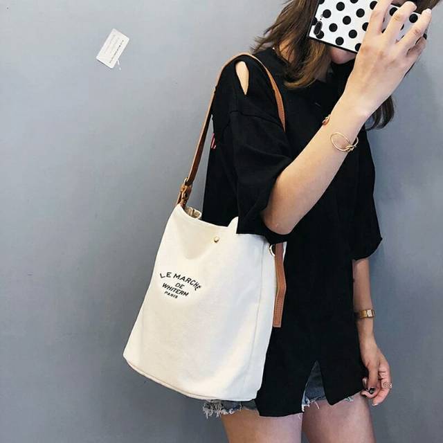 TakesanBag - Totebag Wanita Payung - Bahan Semi Canvas Sintetis - Penutup Resleting - Ukuran 40X35