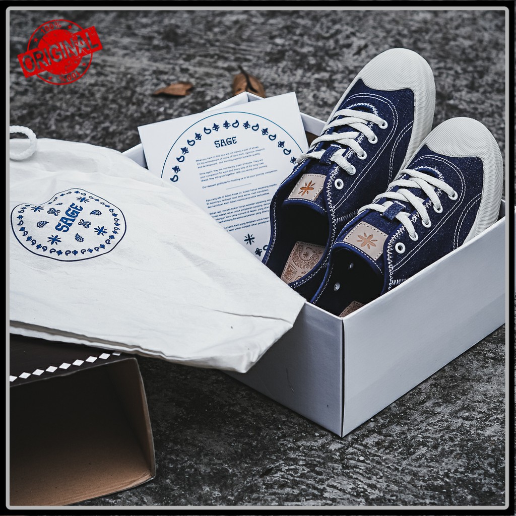 SAGE FOOTWEAR TYPE 2 NAVY | SEPATU LOCAL | LOCAL PRIDE COMMUNITY | SEPATU INDONESIA | SEPATU SAGE