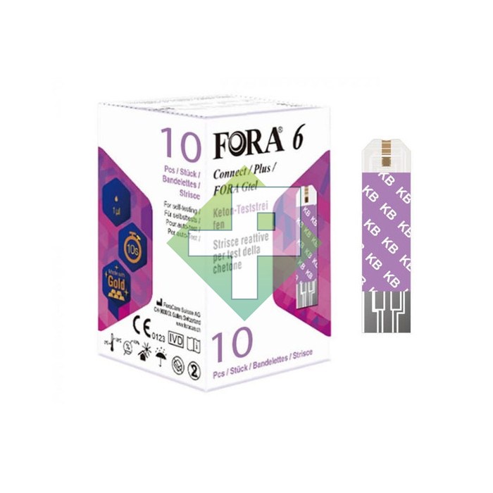 Fora 6 Plus Strip Tes Katon / Ketone Strip Test / isi 10's