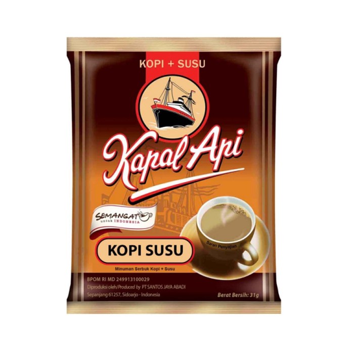 

Kapal Api Susu 10x31gr barcode 8991002105676 Kopi Bubuk