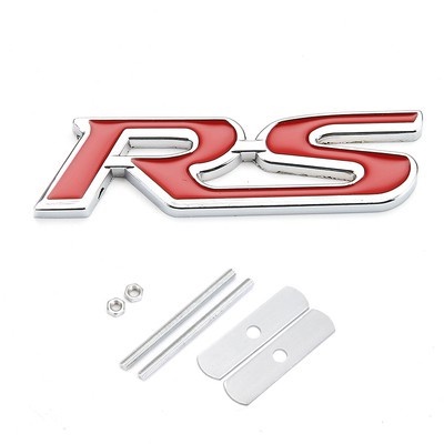 1pc Stiker Emblem Logo RS Bahan Metal Steel Dengan Sekrup Untuk Honda FIT JAZZ GK5