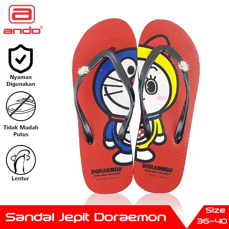 aha ando Sandal Wanita Size 36 - 40 Doraemon Sandal Wedges Sandal Jepit VOL-DHTS-25