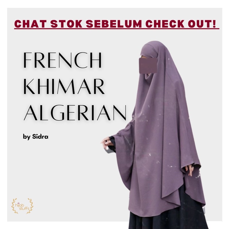 FRENCH KHIMAR ALGERIAN | SIDRA | HIJAB SYARI POLOS