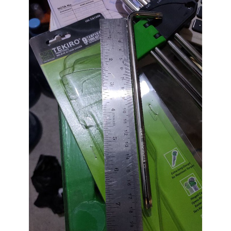HARGA PERPCS Kunci L bintang lubang T40 panjang Tekiro harga perpcs / KUNCI L T40 BINTANG LUBANG TEK