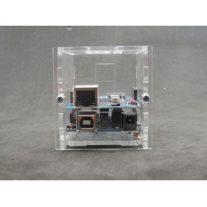 Acrylic Case Arduino Uno R3 + ethernet shield w5100 + input output