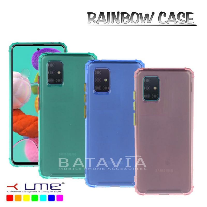 Case Samsung A51 Ume Case Rainbow Button Collor Case Warna