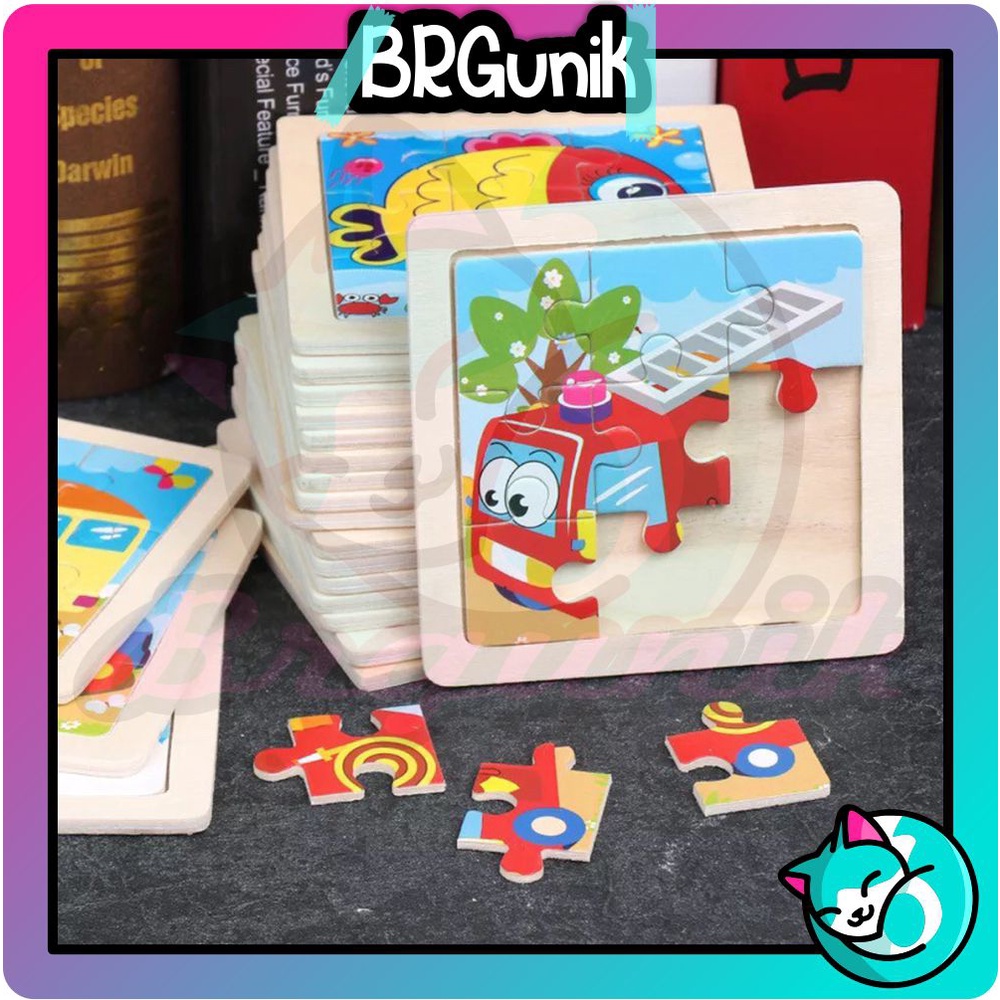 BRGUNIK Mini Wooden Puzzle / Mainan Kayu / Puzzle Anak/ Jigsaw Puzzle/ Puzzle Mini 11cm T002