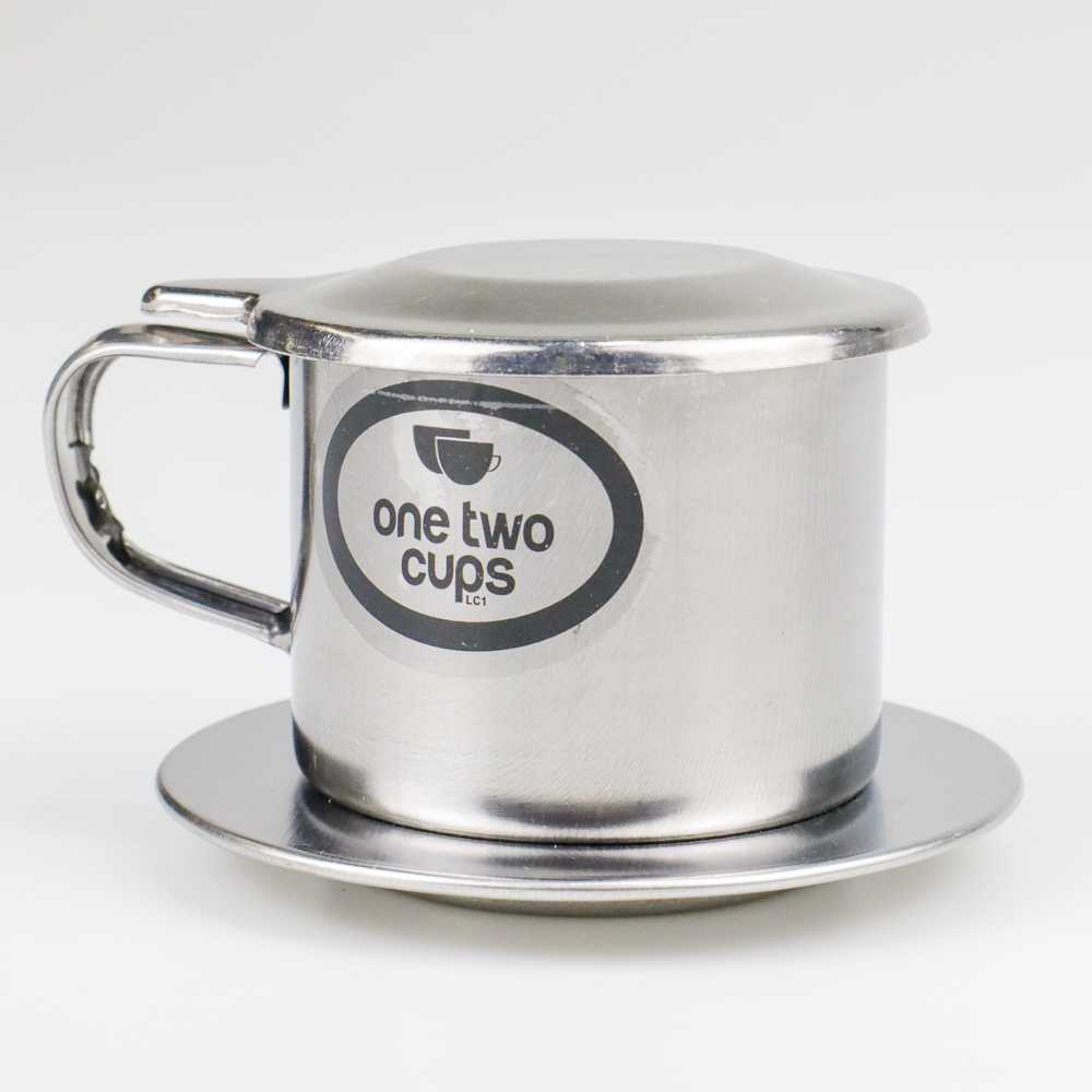 (100% BARANG ORI) One Two Cups Filter Saring Kopi Coffee Drip Pot Stainless Steel - LC1