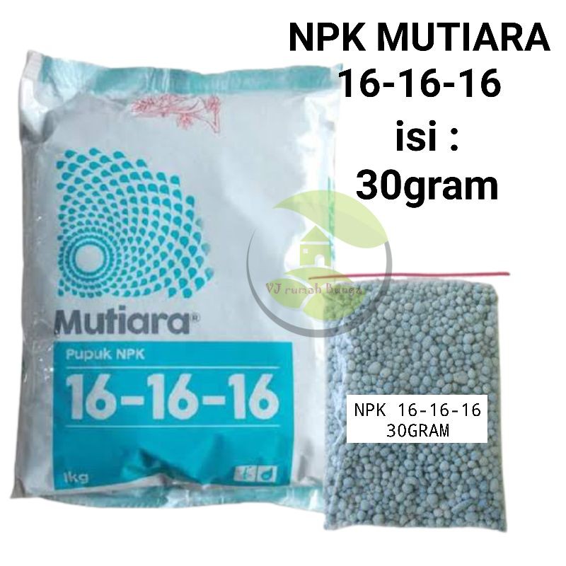 pupuk npk 16-16-16 mutiara biru kemasan 30 GRAM