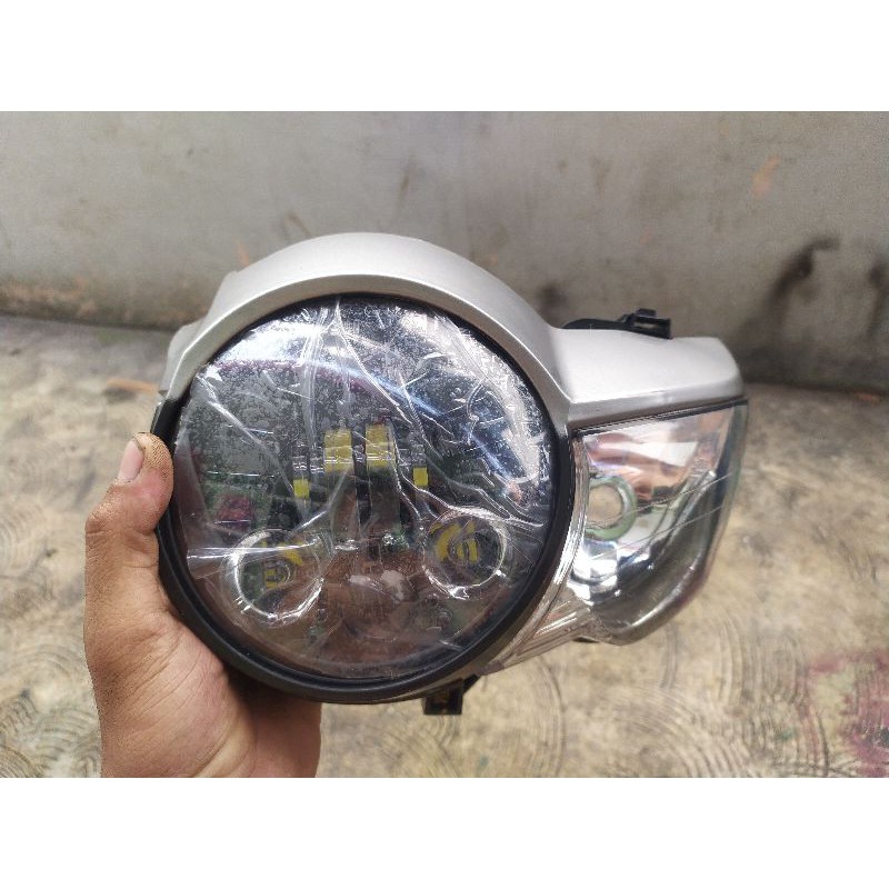 Reflektor Lampu depan Tirev PC Pece tiger revo 2011 daymaker 16led