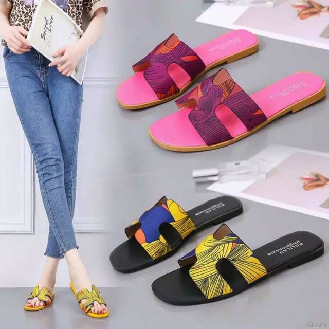 SENDAL SELOP / SENDAL IMPORT / SENDAL FLAT / FLAT SHOES / REAL PICT