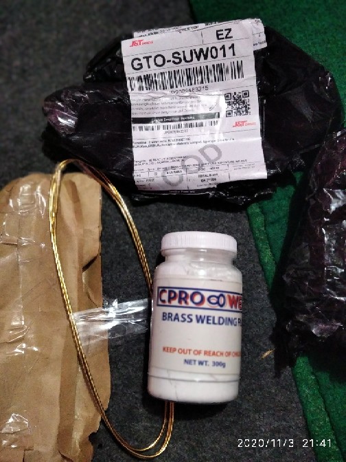 Kawat Las Kuningan=2 Mili Asli 100% Germany Panjang 1 Mtr