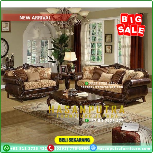 Furniture Jepara Sofa Jati Ukiran Jepara - Kursi Tamu Jati Jepara - Sofa Ukir Jepara