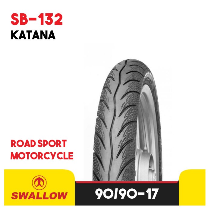 BAN LUAR SEPEDA MOTOR SWALLOW SB-132 KATANA 90/90-17 RING 17 TUBELESS